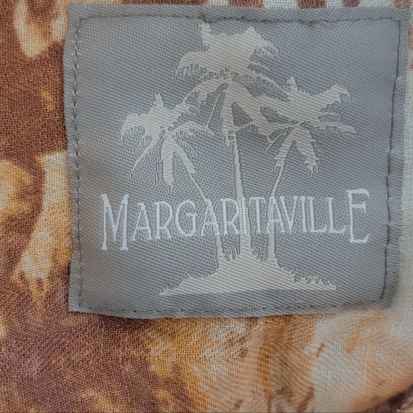 Margaritaville short sleeve button down silk linen blend hawaiian shirt size 2XL - Picture 7 of 9